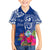 Personalised Hafa Adai Guam History and Chamorro Heritage Day Family Matching Puletasi Dress and Hawaiian Shirt Blue Latte Stone LT05 Son's Shirt Blue - Polynesian Pride