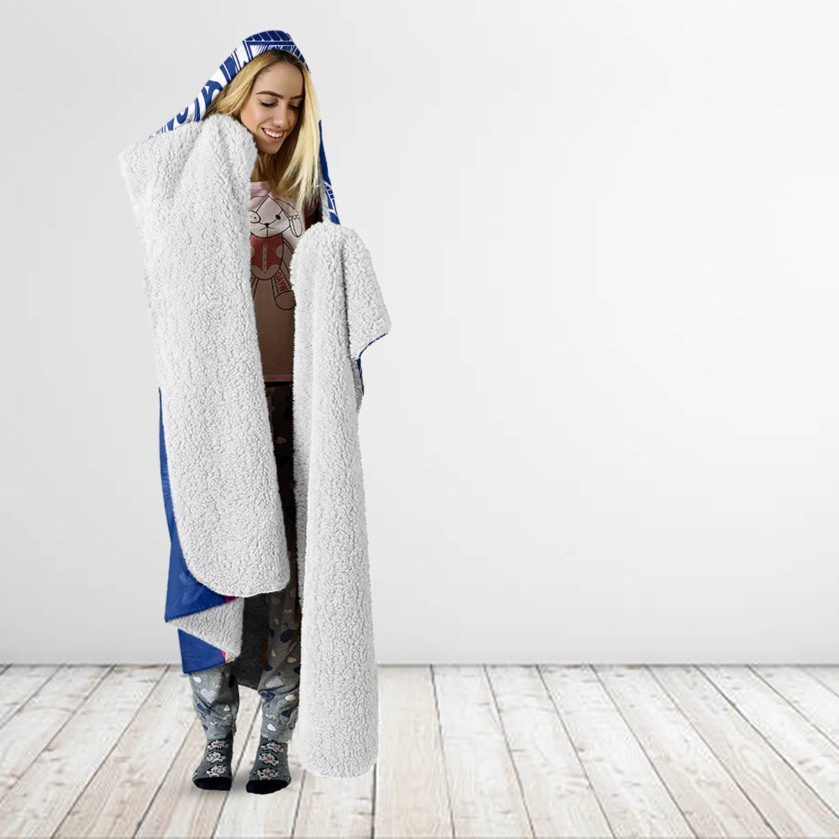 Hafa Adai Guam History and Chamorro Heritage Day Hooded Blanket Blue Latte Stone LT05 - Polynesian Pride