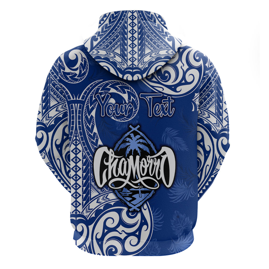Personalised Hafa Adai Guam History and Chamorro Heritage Day Hoodie Blue Latte Stone LT05 - Polynesian Pride