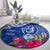 Hafa Adai Guam History and Chamorro Heritage Day Round Carpet Blue Latte Stone LT05 - Polynesian Pride