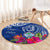 Hafa Adai Guam History and Chamorro Heritage Day Round Carpet Blue Latte Stone LT05 - Polynesian Pride