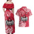 Personalised Hafa Adai Guam History and Chamorro Heritage Day Couples Matching Off Shoulder Maxi Dress and Hawaiian Shirt Red Latte Stone LT05 - Polynesian Pride