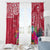 Hafa Adai Guam History and Chamorro Heritage Day Window Curtain Red Latte Stone LT05 - Polynesian Pride