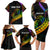 Personalised LGBT History Month Family Matching Long Sleeve Bodycon Dress and Hawaiian Shirt Proud And Happy Polynesian Dolphin LT05 - Polynesian Pride