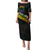 Personalised LGBT History Month Puletasi Proud And Happy Polynesian Dolphin LT05 Long Dress Black - Polynesian Pride