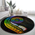 LGBT History Month Round Carpet Proud And Happy Polynesian Dolphin LT05 - Polynesian Pride