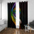 LGBT History Month Window Curtain Proud And Happy Polynesian Dolphin LT05 With Grommets Black - Polynesian Pride