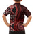 New Zealand Aotearoa Family Matching Puletasi Dress and Hawaiian Shirt Maori Harakeke Weaving Pattern Red LT05 - Polynesian Pride