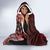 New Zealand Aotearoa Hooded Blanket Maori Harakeke Weaving Pattern Red LT05 - Polynesian Pride