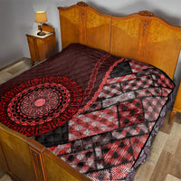 New Zealand Aotearoa Quilt Maori Harakeke Weaving Pattern Red LT05 - Polynesian Pride