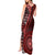 New Zealand Aotearoa Tank Maxi Dress Maori Harakeke Weaving Pattern Red LT05 - Polynesian Pride