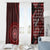 New Zealand Aotearoa Window Curtain Maori Harakeke Weaving Pattern Red LT05 - Polynesian Pride