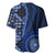 New Zealand Aotearoa Baseball Jersey Maori Harakeke Weaving Pattern Blue LT05 - Polynesian Pride