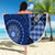 New Zealand Aotearoa Beach Blanket Maori Harakeke Weaving Pattern Blue LT05 - Polynesian Pride