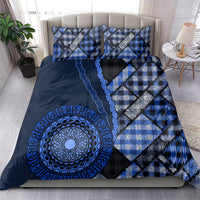 New Zealand Aotearoa Bedding Set Maori Harakeke Weaving Pattern Blue LT05 - Polynesian Pride