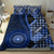 New Zealand Aotearoa Bedding Set Maori Harakeke Weaving Pattern Blue LT05 - Polynesian Pride
