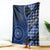 New Zealand Aotearoa Blanket Maori Harakeke Weaving Pattern Blue LT05 Blue - Polynesian Pride