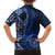 New Zealand Aotearoa Family Matching Puletasi Dress and Hawaiian Shirt Maori Harakeke Weaving Pattern Blue LT05 - Polynesian Pride