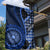 New Zealand Aotearoa Garden Flag Maori Harakeke Weaving Pattern Blue LT05 - Polynesian Pride