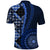 New Zealand Aotearoa Polo Shirt Maori Harakeke Weaving Pattern Blue LT05 - Polynesian Pride