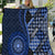 New Zealand Aotearoa Quilt Maori Harakeke Weaving Pattern Blue LT05 Blue - Polynesian Pride