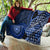 New Zealand Aotearoa Quilt Maori Harakeke Weaving Pattern Blue LT05 - Polynesian Pride