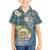 Personalised Hawaii State Family Matching Puletasi Dress and Hawaiian Shirt Tropical Flowers With Tartan Pattern LT05 Son's Shirt Blue - Polynesian Pride