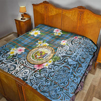 Hawaii State Quilt Tropical Flowers With Tartan Pattern LT05 - Polynesian Pride
