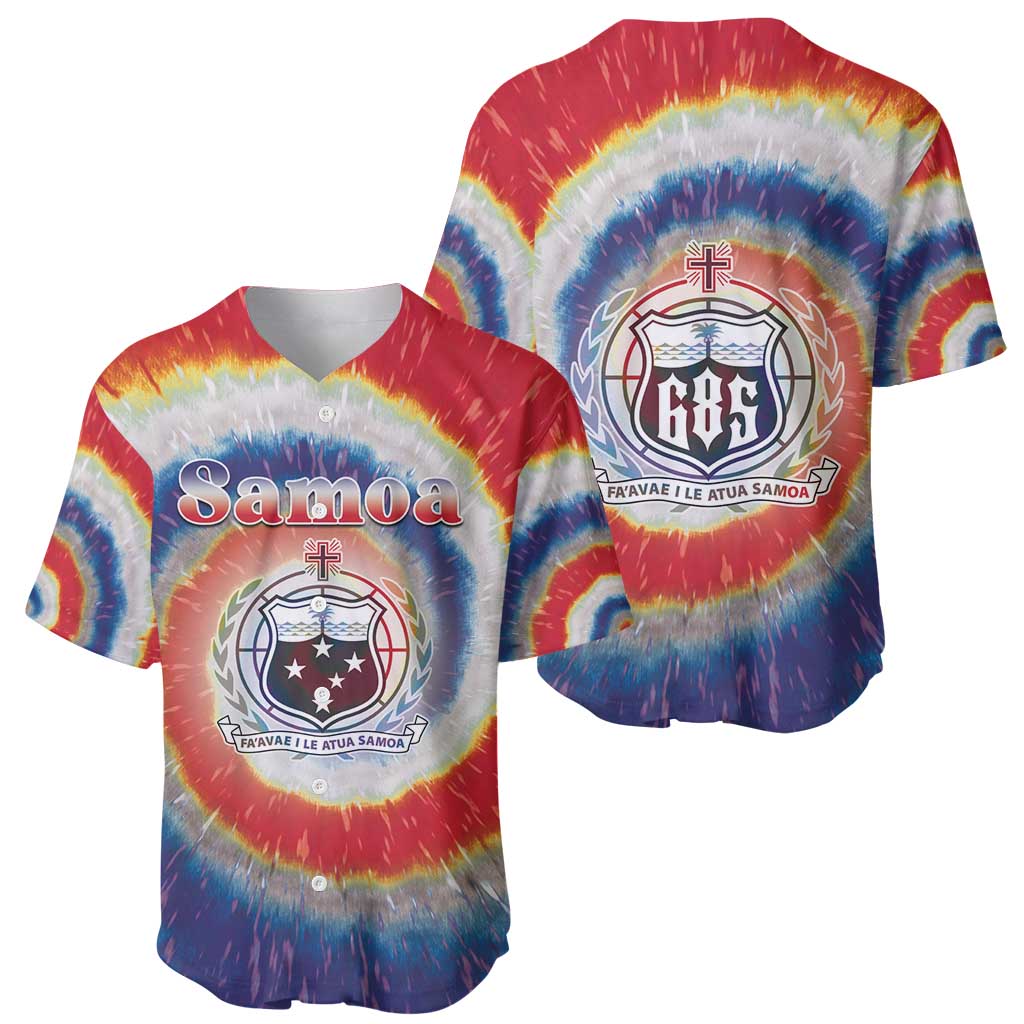 Samoa Baseball Jersey Tie Dye Unique Style LT05 - Polynesian Pride