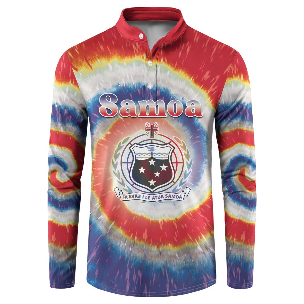 Samoa Button Sweatshirt Tie Dye Unique Style LT05 Colorful - Polynesian Pride