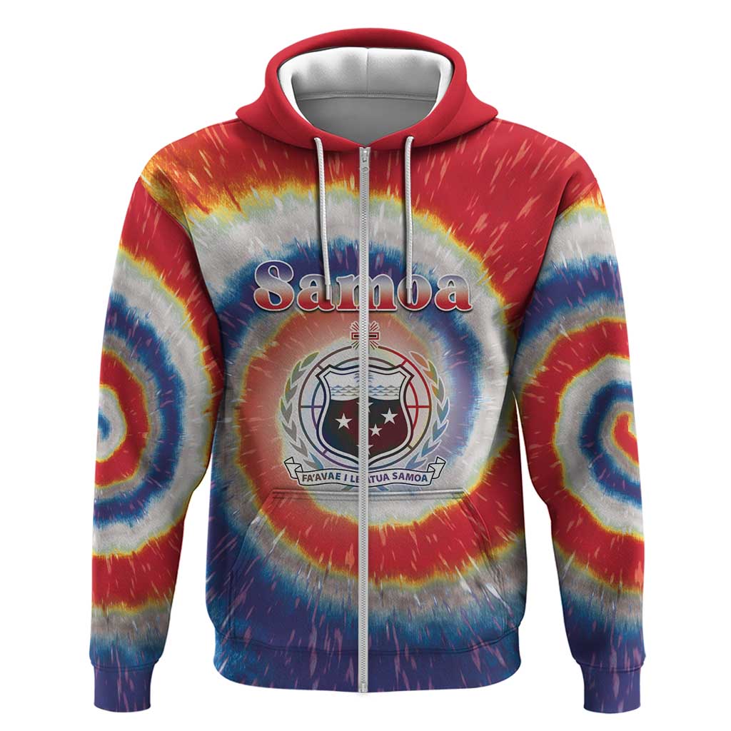 Samoa Hoodie Tie Dye Unique Style LT05 Zip Hoodie Colorful - Polynesian Pride