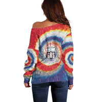 Samoa Off Shoulder Sweater Tie Dye Unique Style LT05 - Polynesian Pride