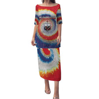 Samoa Puletasi Tie Dye Unique Style LT05 Long Dress Colorful - Polynesian Pride