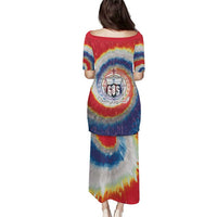 Samoa Puletasi Tie Dye Unique Style LT05 - Polynesian Pride