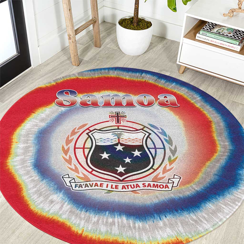 Samoa Round Carpet Tie Dye Unique Style LT05 Colorful - Polynesian Pride