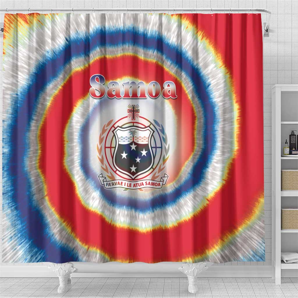 Samoa Shower Curtain Tie Dye Unique Style LT05 - Polynesian Pride