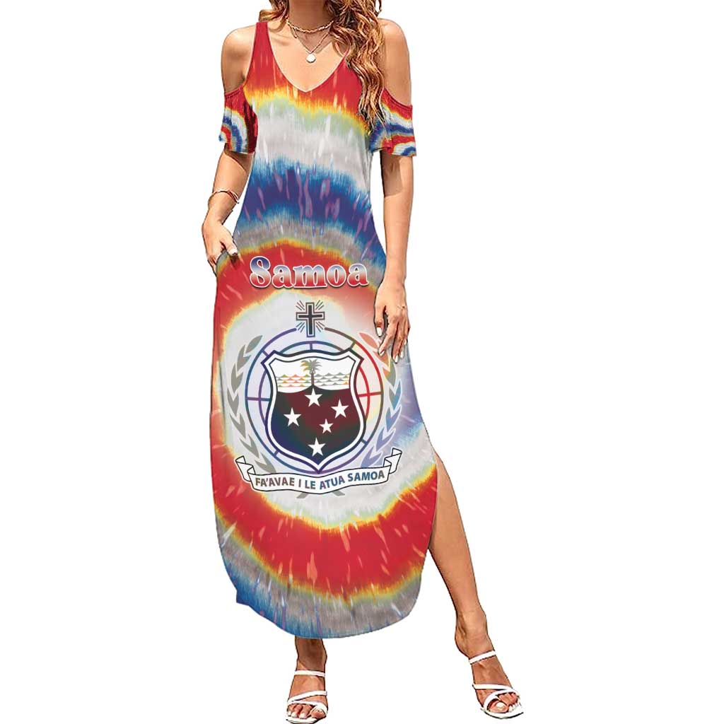 Samoa Summer Maxi Dress Tie Dye Unique Style