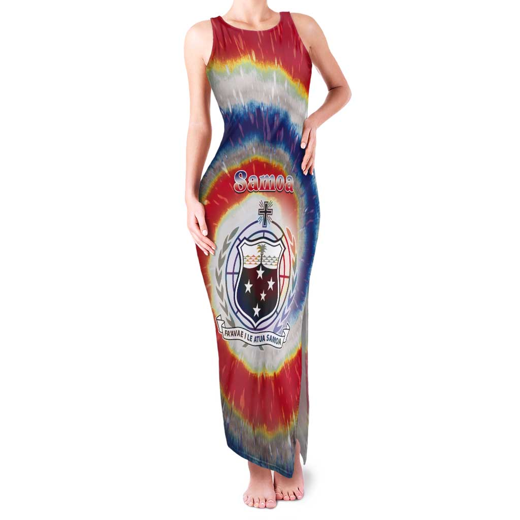 Samoa Tank Maxi Dress Tie Dye Unique Style LT05 Women Colorful - Polynesian Pride