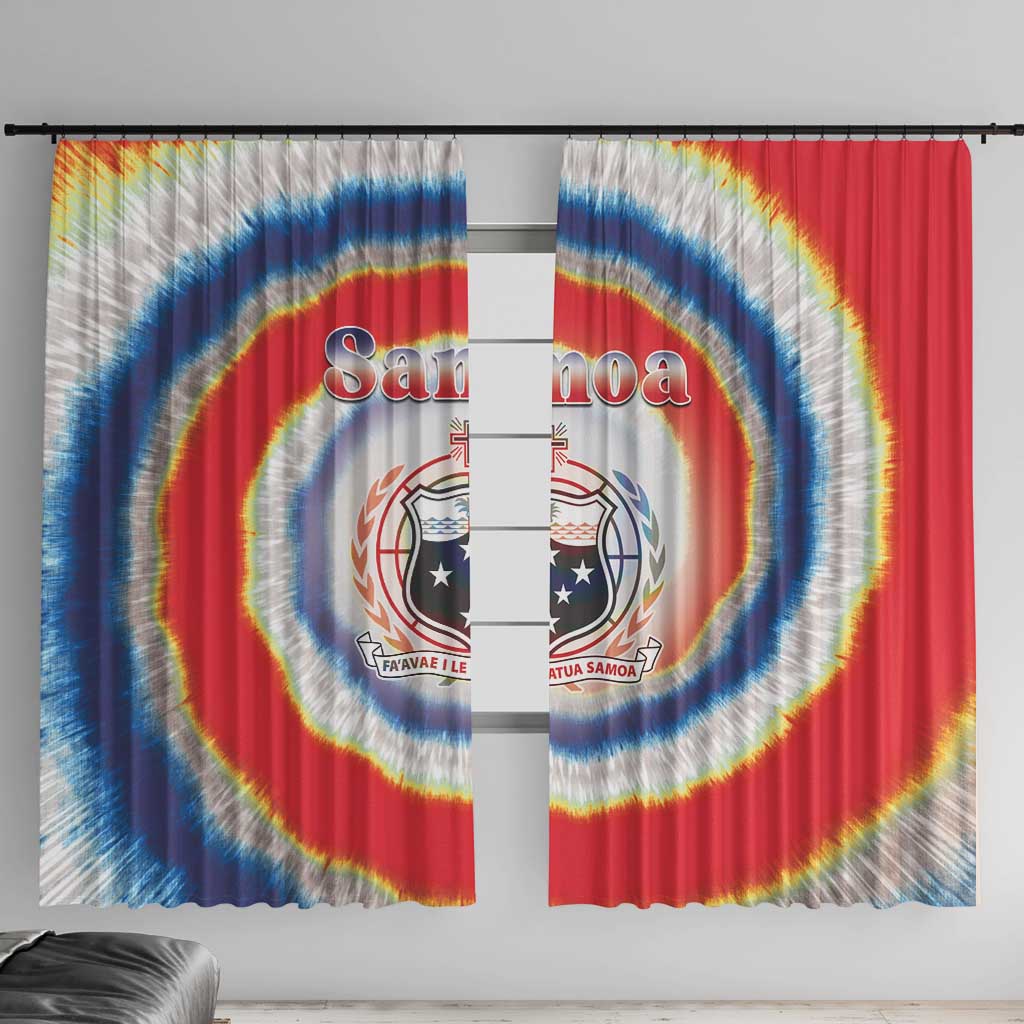 Samoa Window Curtain Tie Dye Unique Style LT05 With Hooks Colorful - Polynesian Pride