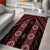 New Zealand Aotearoa Area Rug Red Poutama With Taniko Pattern LT05