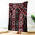 New Zealand Aotearoa Blanket Red Poutama With Taniko Pattern LT05