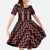 New Zealand Aotearoa Family Matching Off The Shoulder Long Sleeve Dress and Hawaiian Shirt Red Poutama With Taniko Pattern