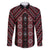 New Zealand Aotearoa Family Matching Puletasi and Hawaiian Shirt Red Poutama With Taniko Pattern LT05