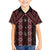 New Zealand Aotearoa Family Matching Puletasi and Hawaiian Shirt Red Poutama With Taniko Pattern LT05