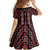 New Zealand Aotearoa Family Matching Short Sleeve Bodycon Dress and Hawaiian Shirt Red Poutama With Taniko Pattern LT05