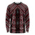 New Zealand Aotearoa Long Sleeve Shirt Red Poutama With Taniko Pattern LT05