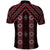 New Zealand Aotearoa Polo Shirt Red Poutama With Taniko Pattern LT05