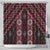 New Zealand Aotearoa Shower Curtain Red Poutama With Taniko Pattern LT05