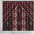 New Zealand Aotearoa Shower Curtain Red Poutama With Taniko Pattern LT05