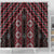 New Zealand Aotearoa Shower Curtain Red Poutama With Taniko Pattern LT05